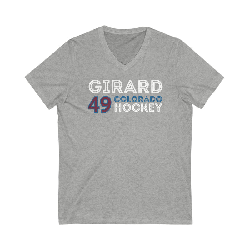 Girard 49 Colorado Hockey Grafitti Wall Design Unisex V-Neck Tee