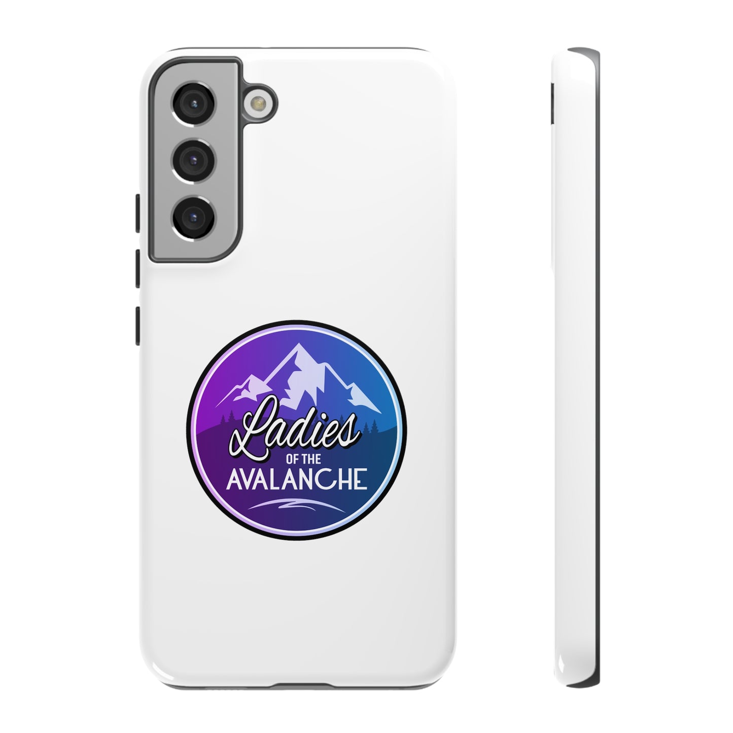 Ladies Of The Avalanche Gradient Colors Tough Phone Case In White