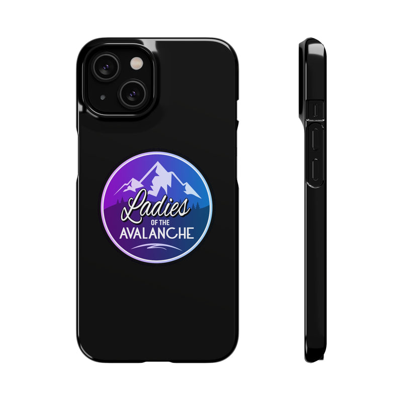 Ladies Of The Avalanche Gradient Colors Snap Phone Case In Black