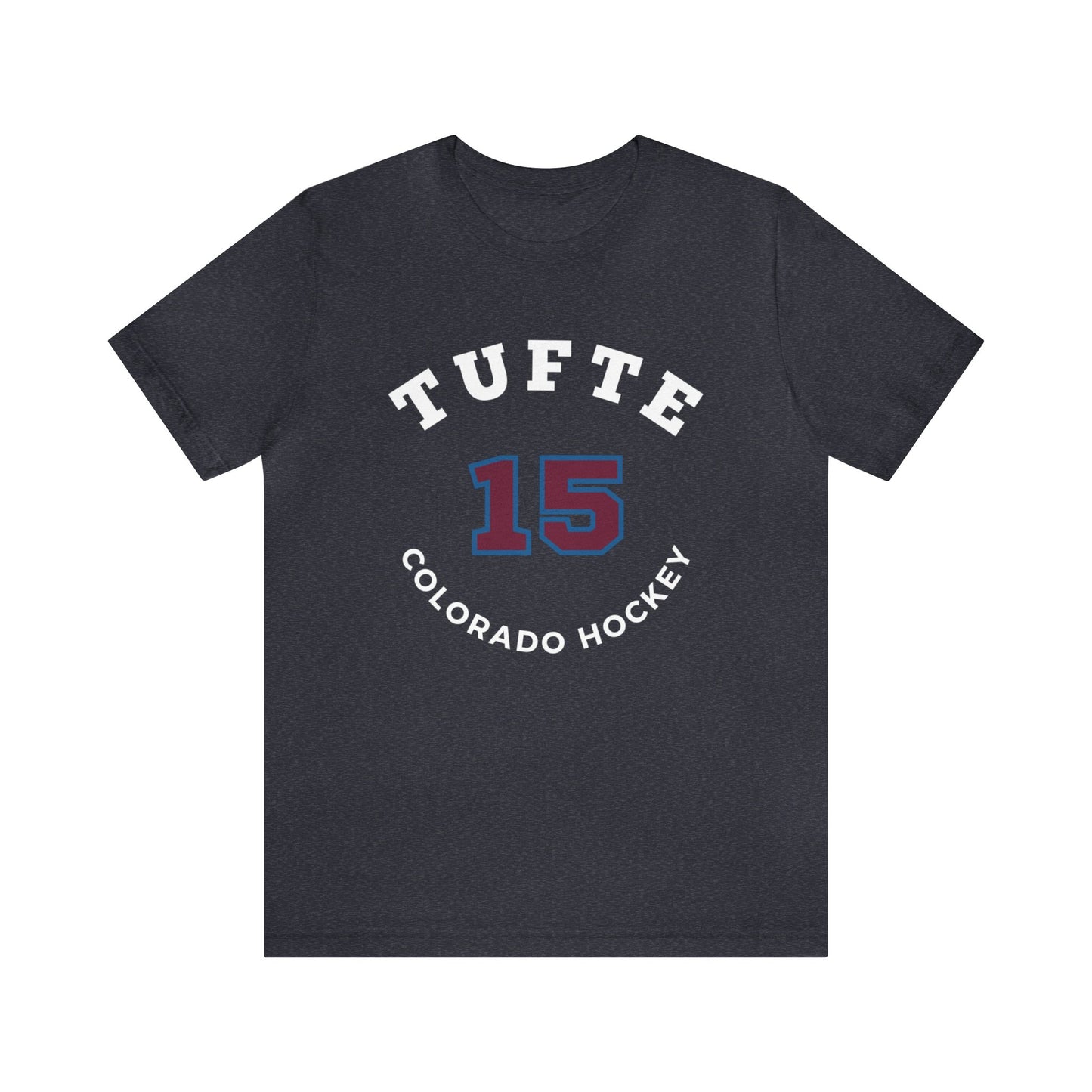 Tufte 15 Colorado Hockey Number Arch Design Unisex T-Shirt