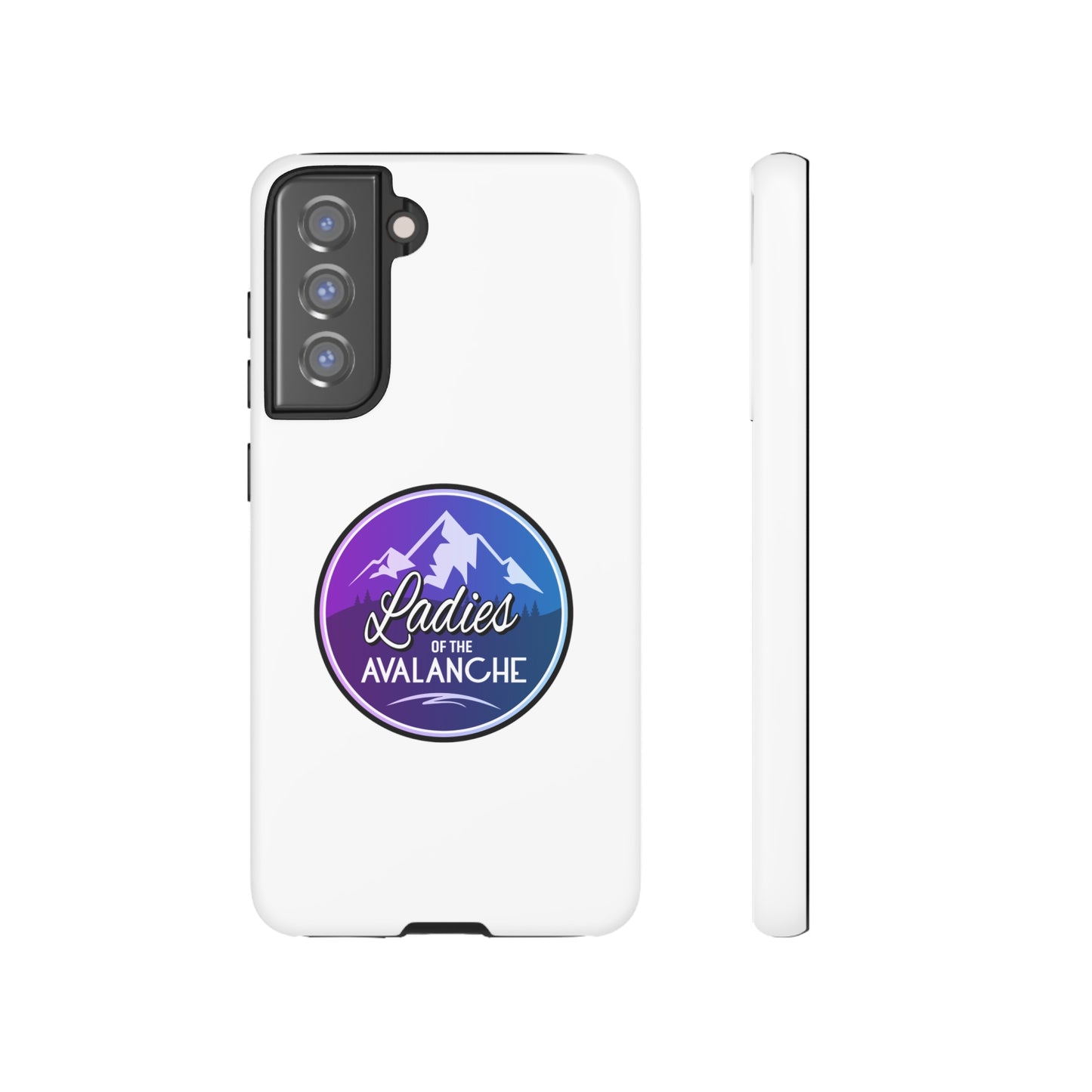 Ladies Of The Avalanche Gradient Colors Tough Phone Case In White