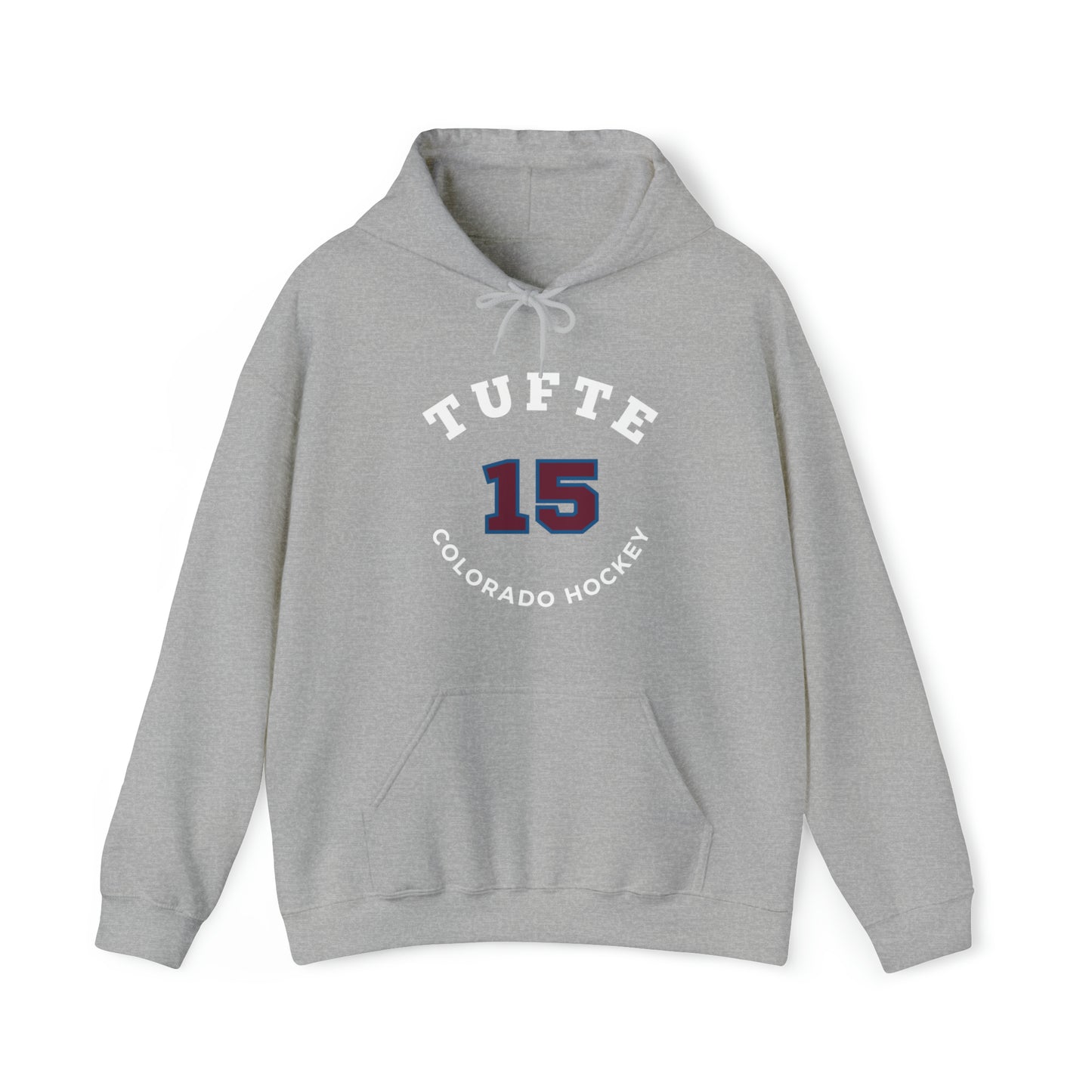 Tufte 15 Colorado Hockey Number Arch Design Unisex Hooded Sweatshirt