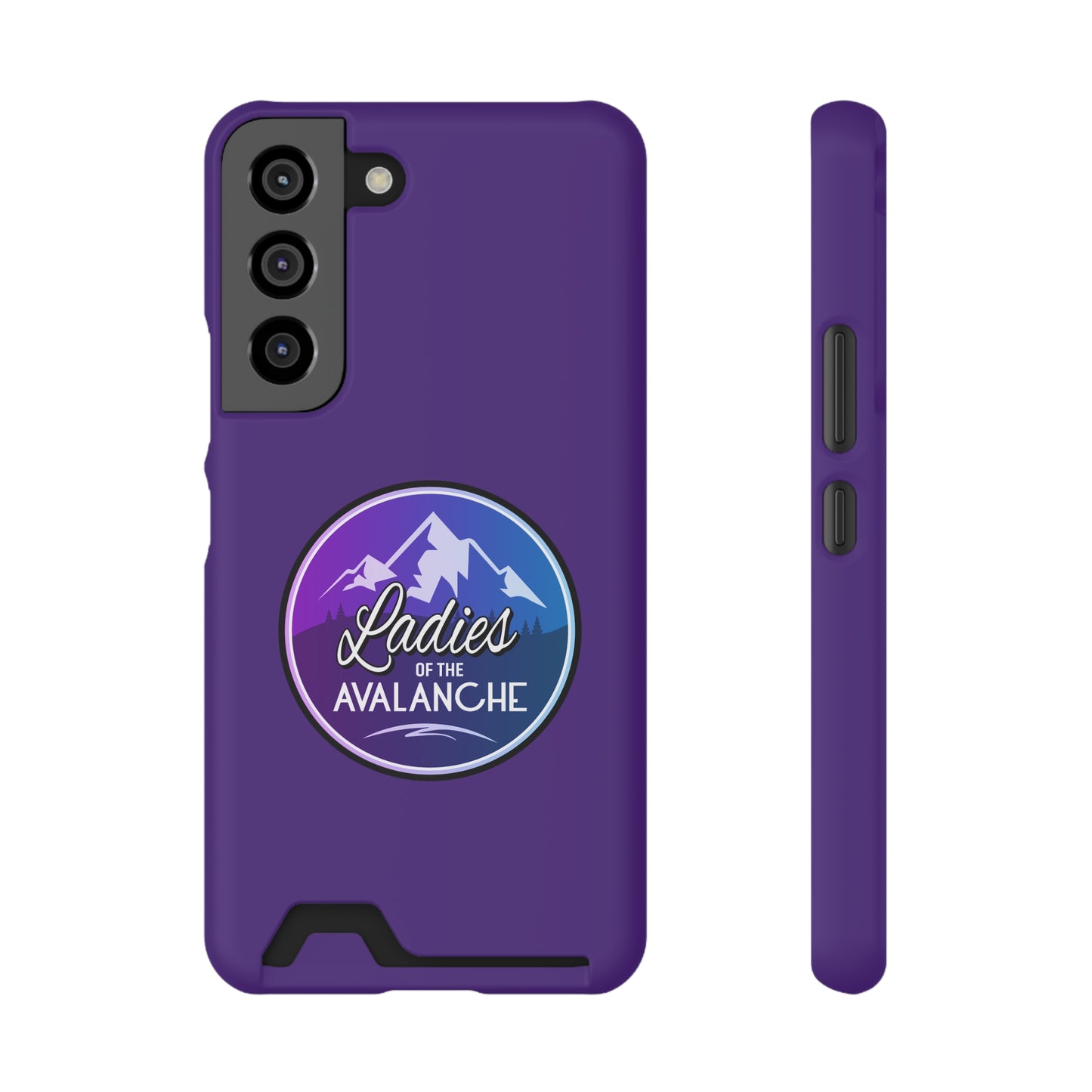 Ladies Of The Avalanche Gradient Colors Phone Case With Card Holder, Purple