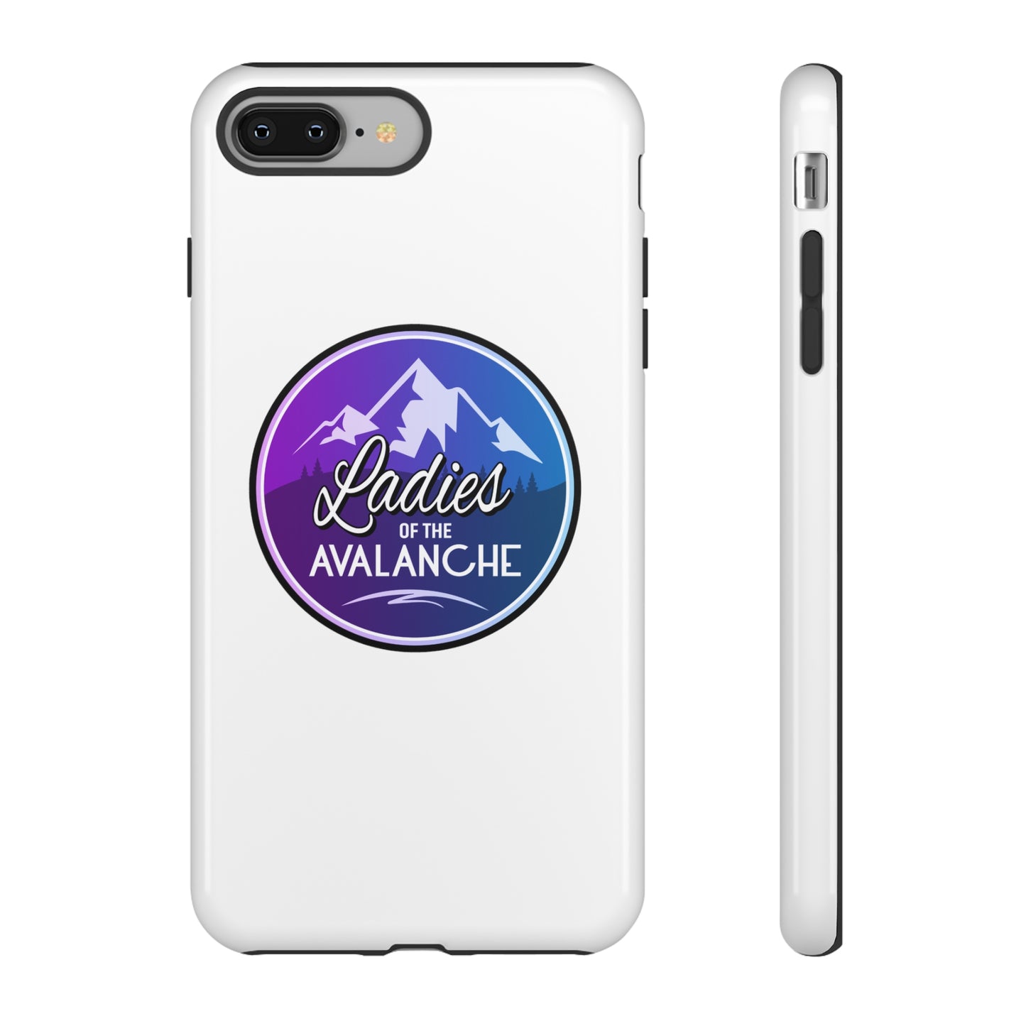 Ladies Of The Avalanche Gradient Colors Tough Phone Case In White