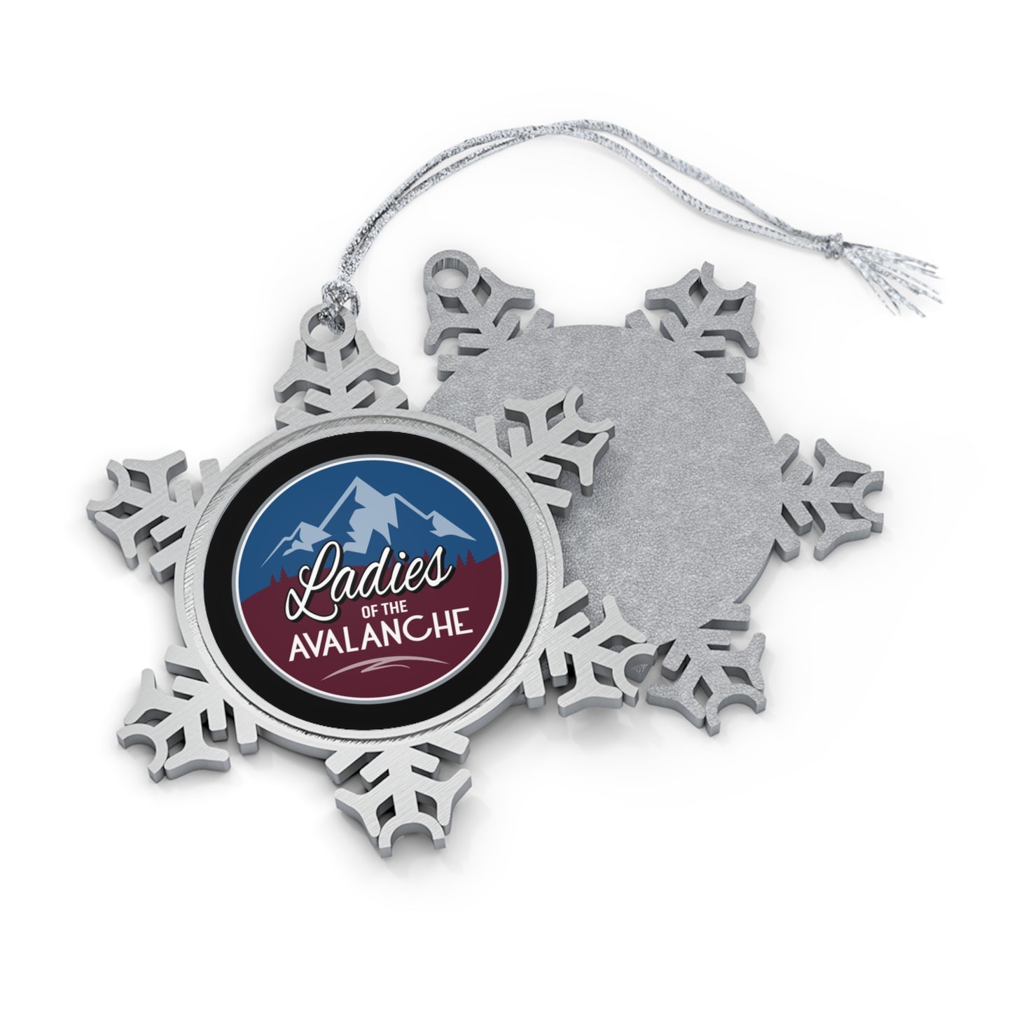 Ladies Of The Avalanche Pewter Snowflake Ornament