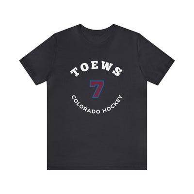 Toews 7 Colorado Hockey Number Arch Design Unisex T-Shirt