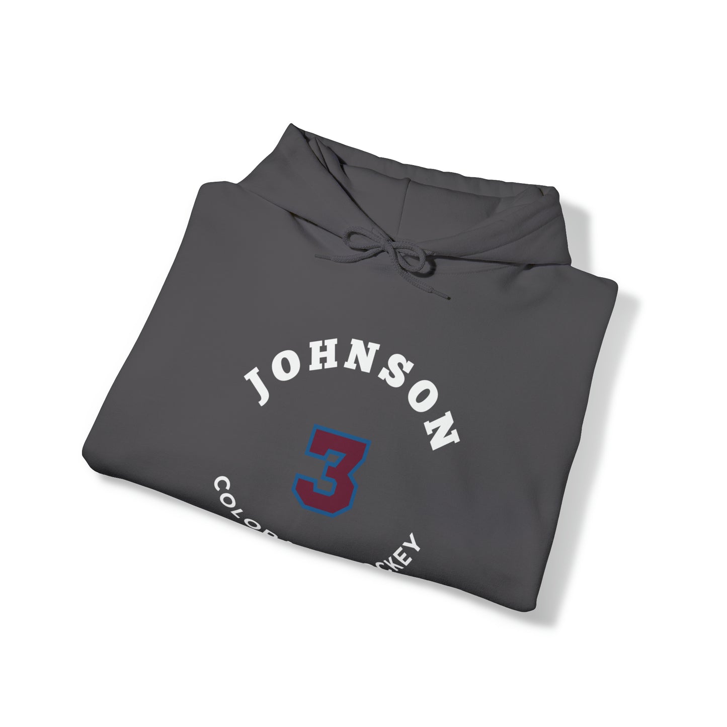 Johnson 3 Colorado Hockey Number Arch Design Unisex Hooded Sweatshirt