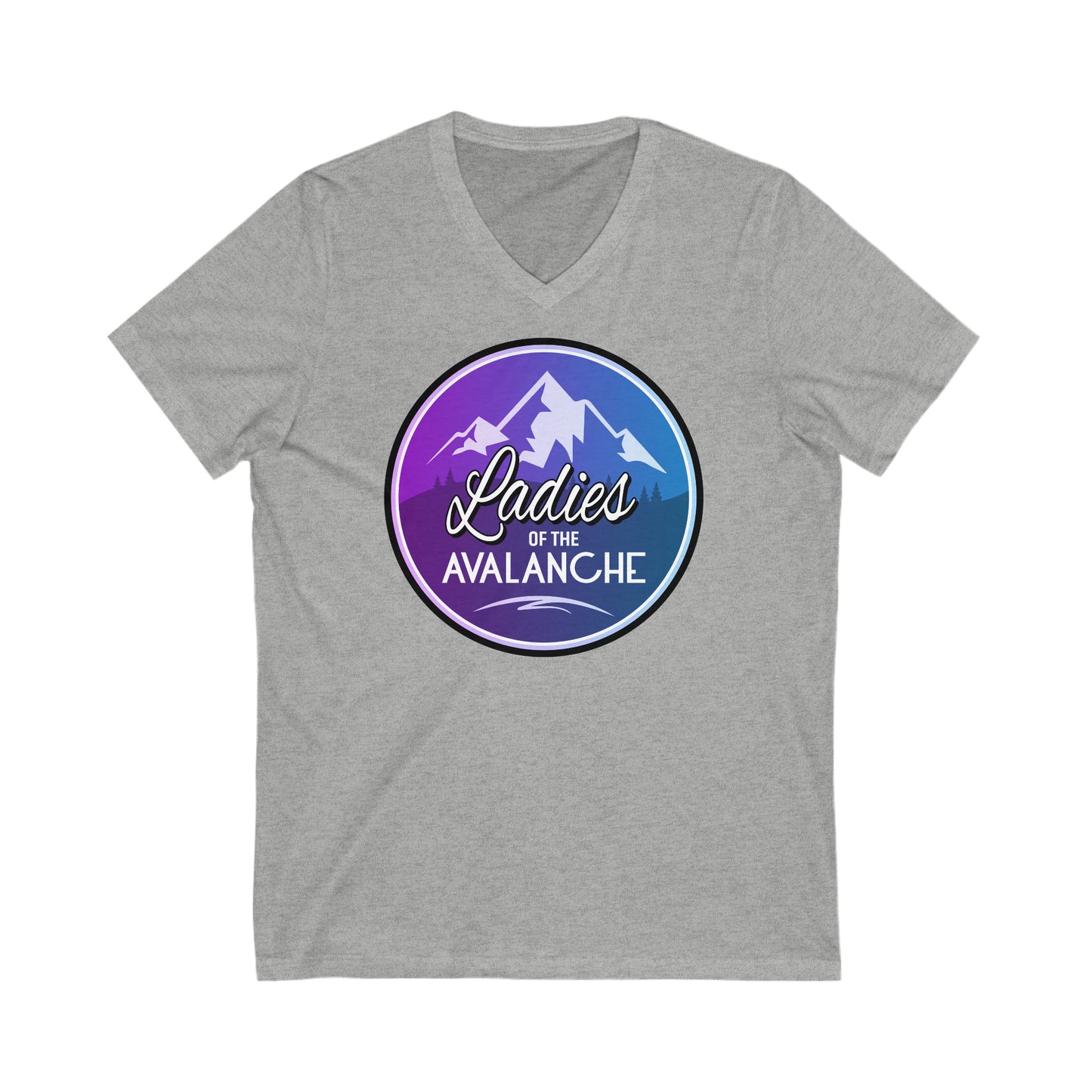 Ladies Of The Avalanche Gradient Colors Unisex V-Neck Tee