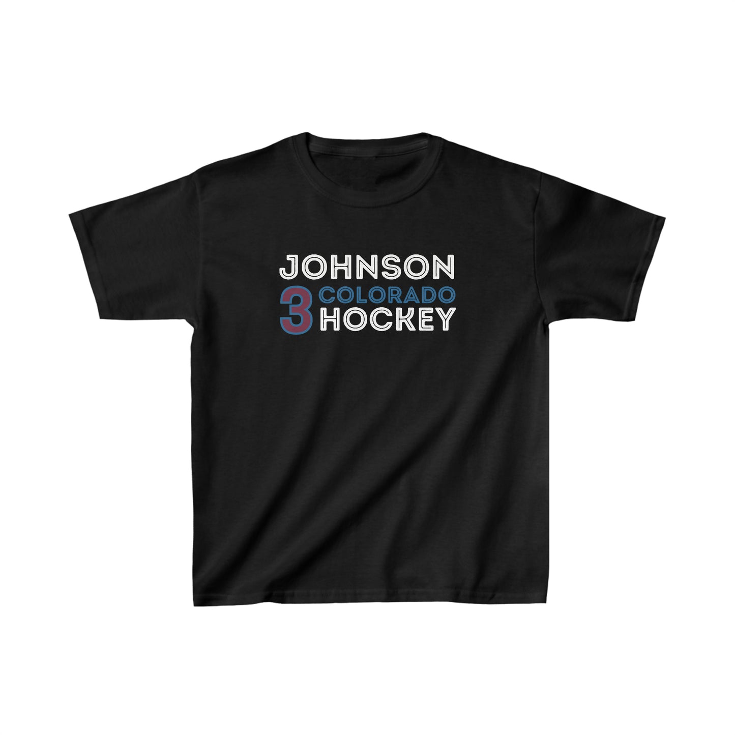 Johnson 3 Colorado Hockey Grafitti Wall Design Kids Tee