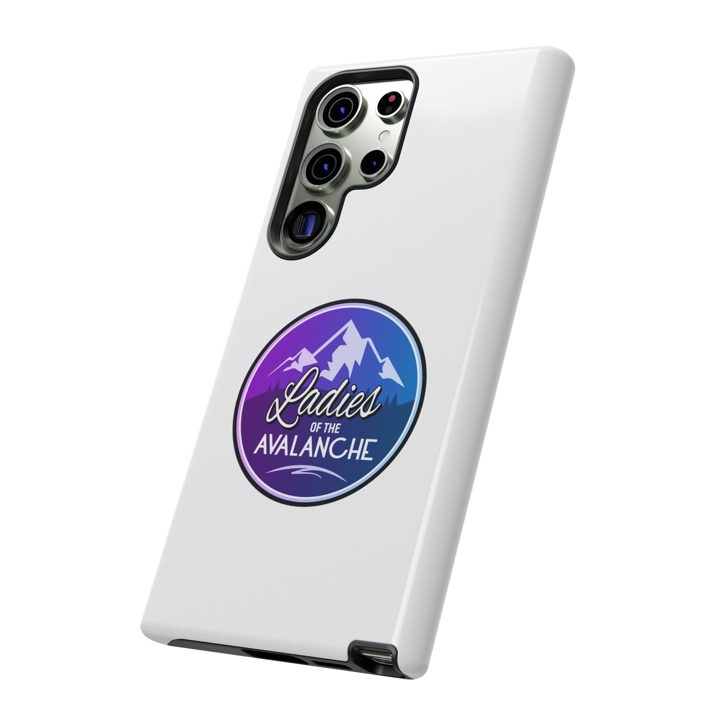 Ladies Of The Avalanche Gradient Colors Tough Phone Case In White