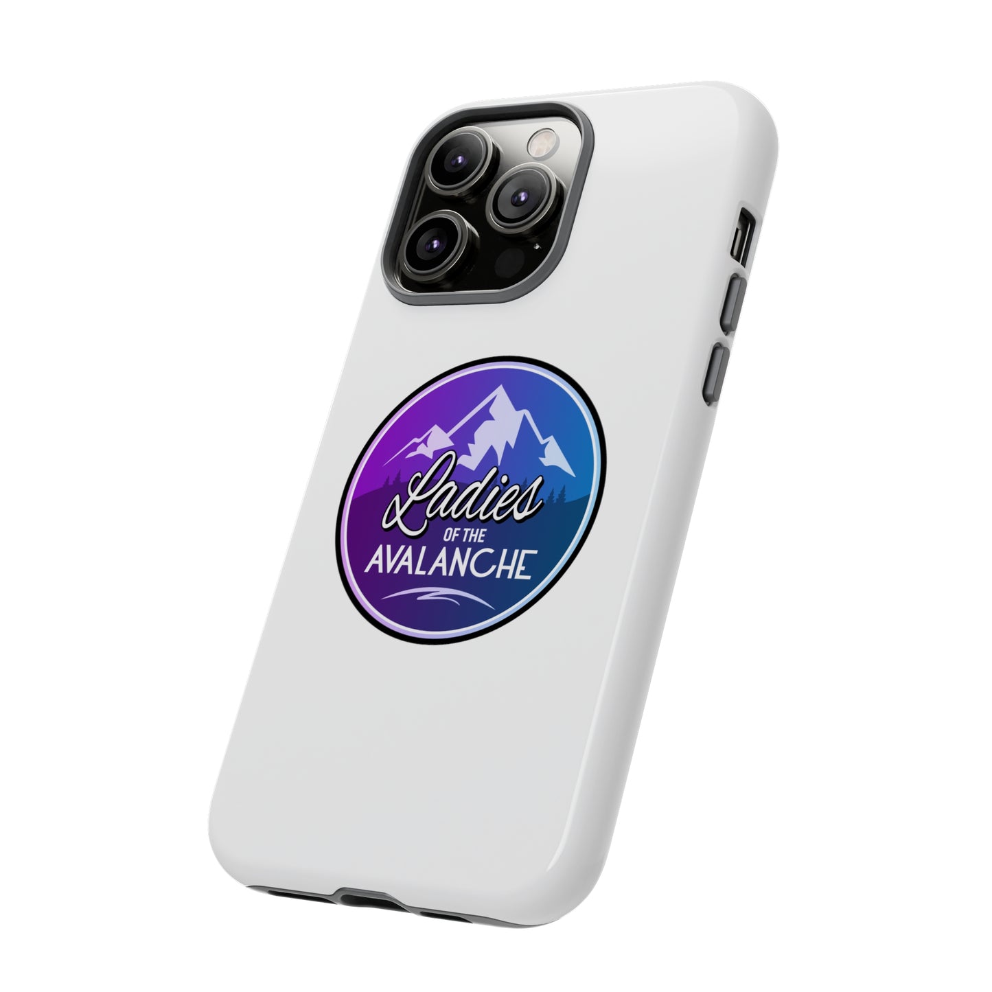 Ladies Of The Avalanche Gradient Colors Tough Phone Case In White