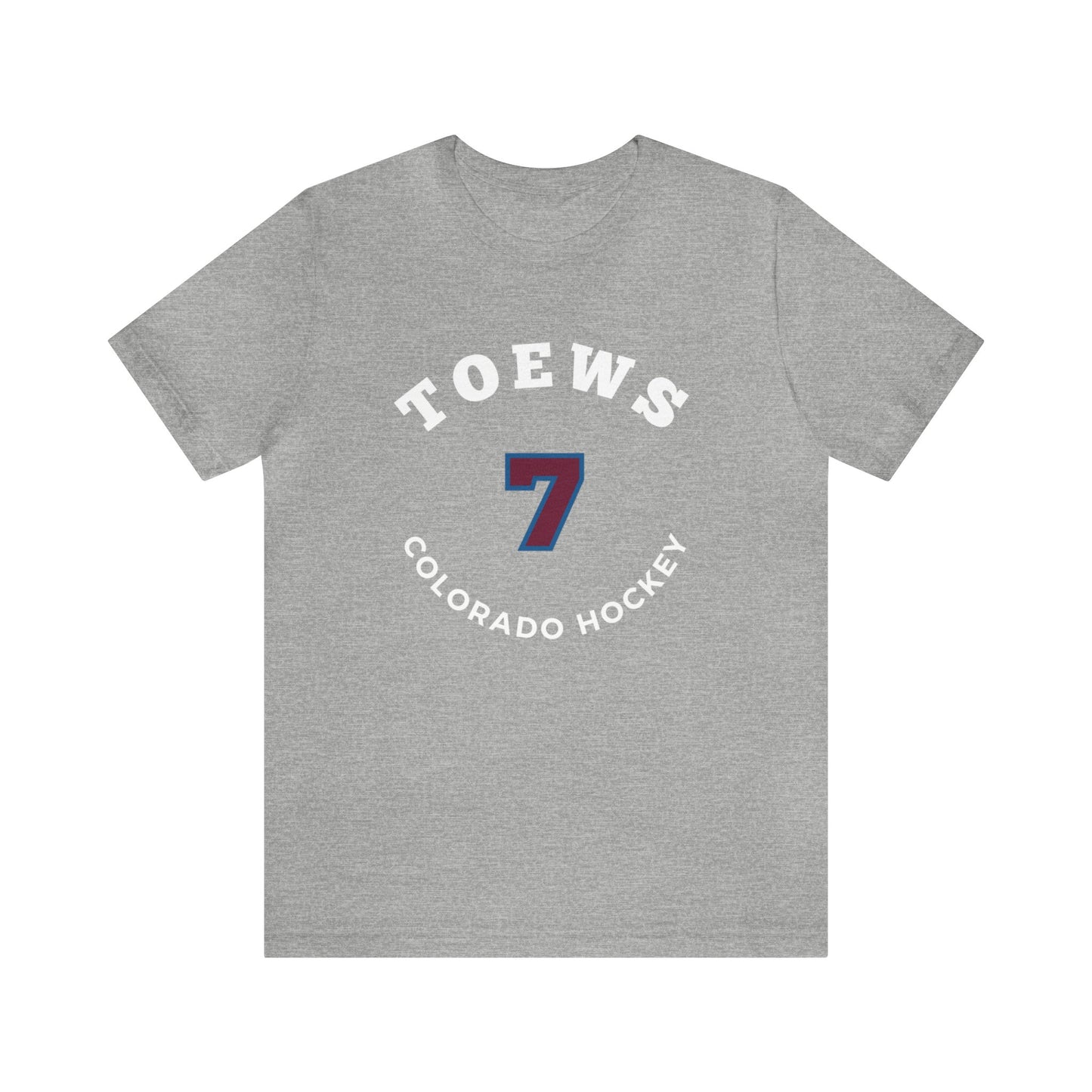 Toews 7 Colorado Hockey Number Arch Design Unisex T-Shirt