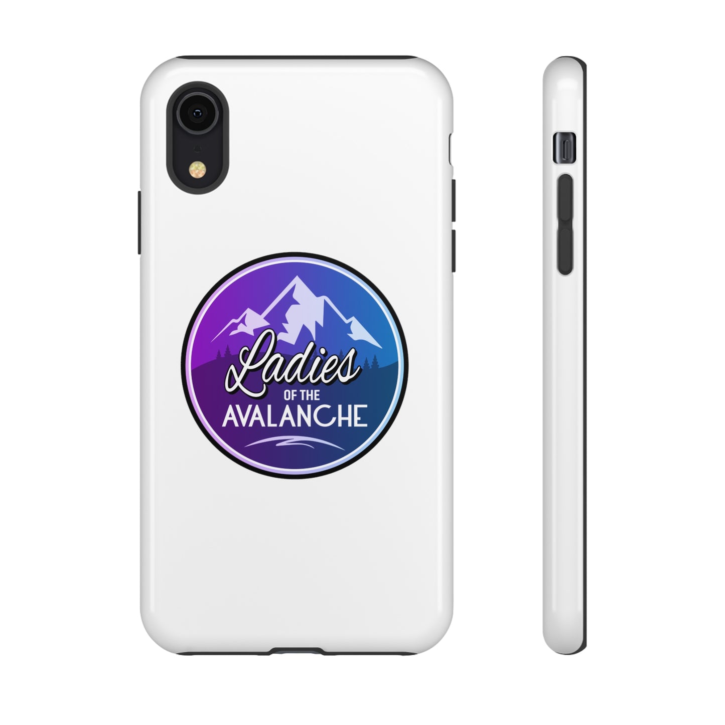 Ladies Of The Avalanche Gradient Colors Tough Phone Case In White