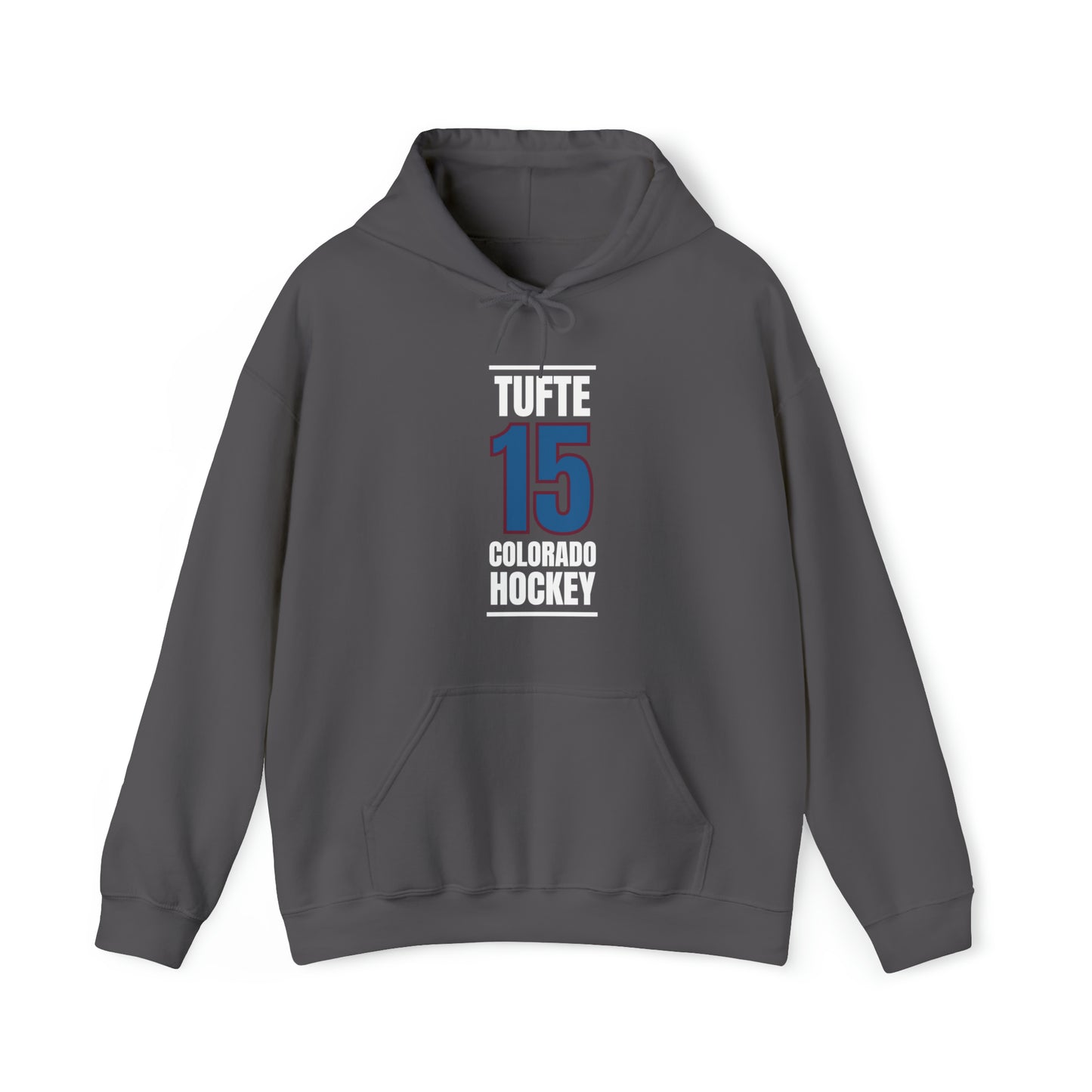 Tufte 15 Colorado Hockey Blue Vertical Design Unisex Hooded Sweatshirt