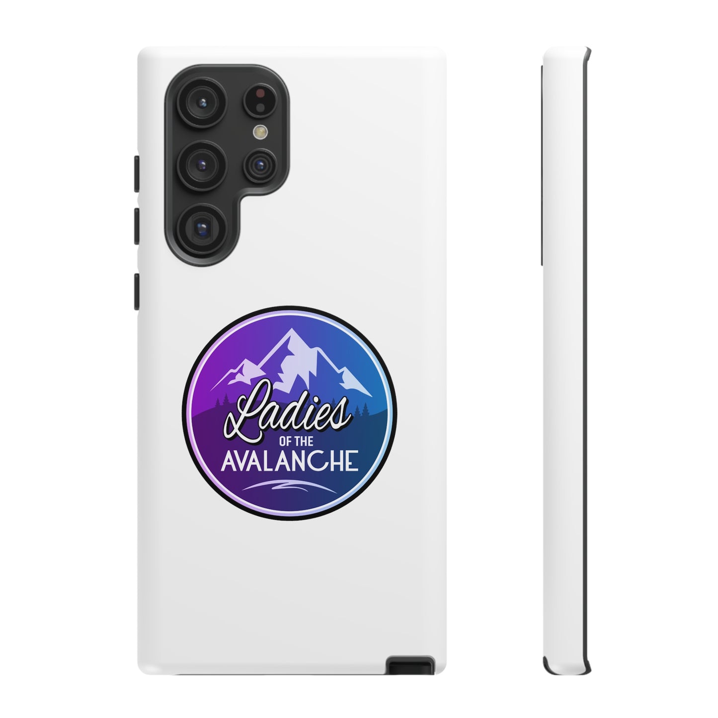 Ladies Of The Avalanche Gradient Colors Tough Phone Case In White