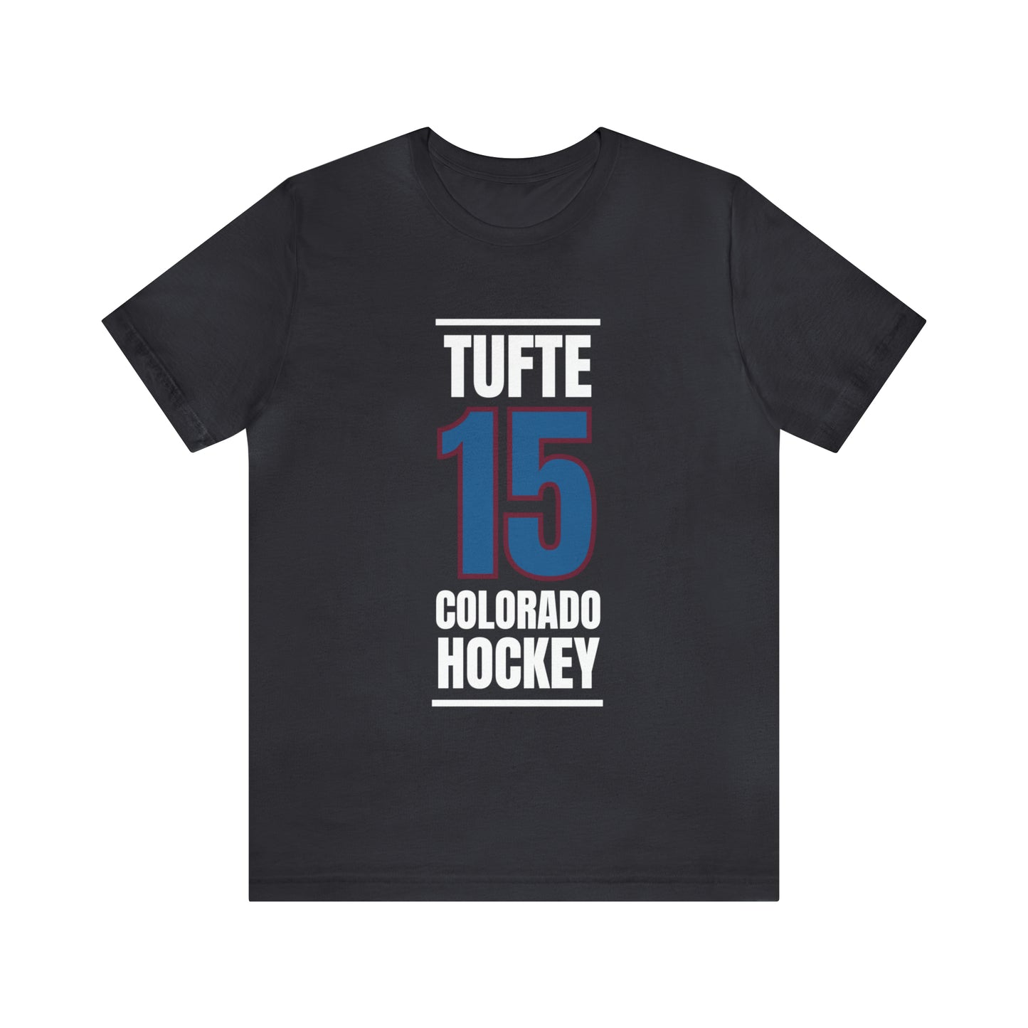 Tufte 15 Colorado Hockey Blue Vertical Design Unisex T-Shirt