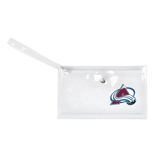 Colorado Avalanche Clear Ticket Wristlet