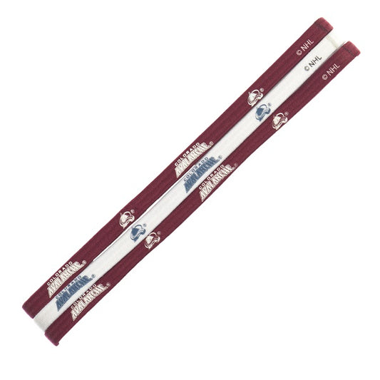 Colorado Avalanche Elastic Headbands, Set of 3