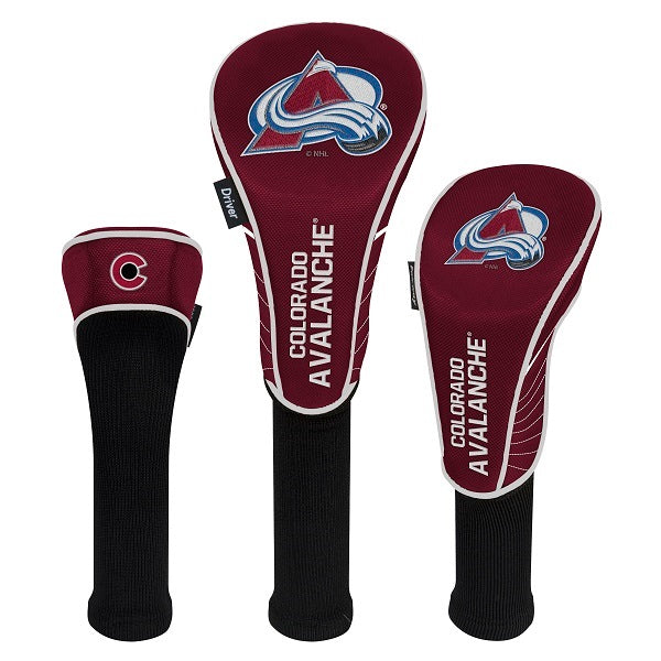 Colorado Avalanche Golf Club Headcovers, Set of 3