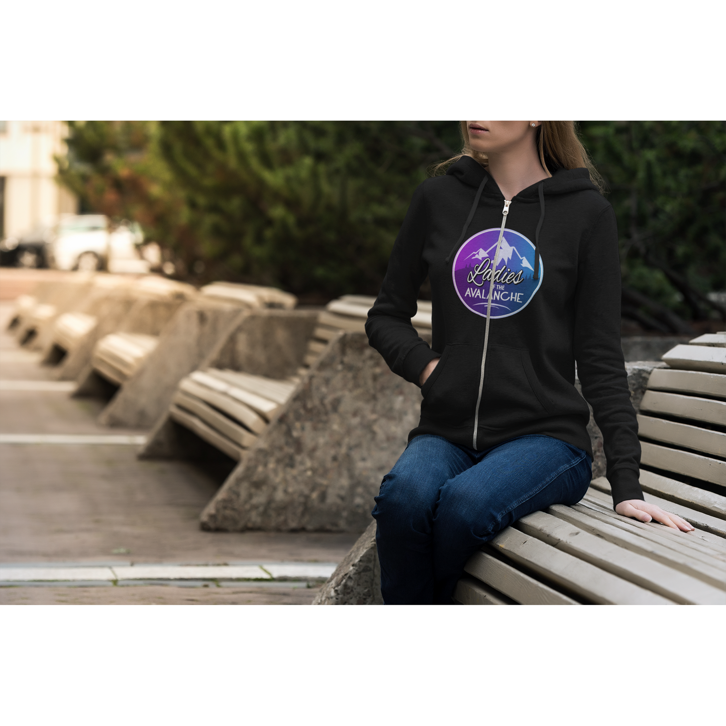 Ladies Of The Avalanche Gradient Colors Unisex Full Zip Hoodie