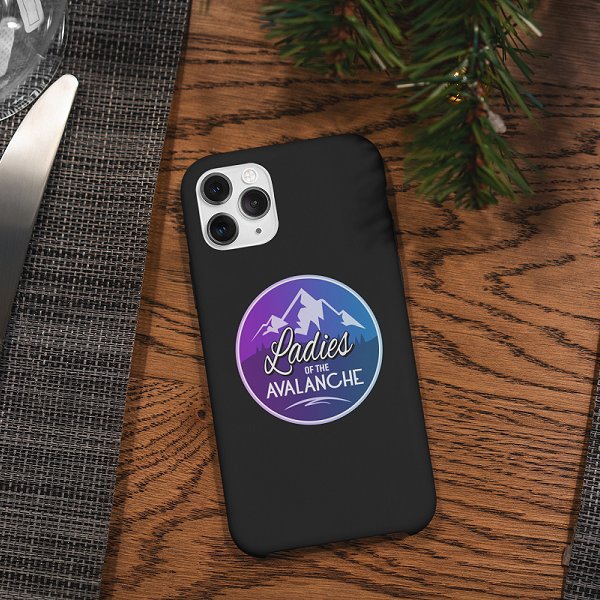 Ladies Of The Avalanche Gradient Colors Snap Phone Case In Black