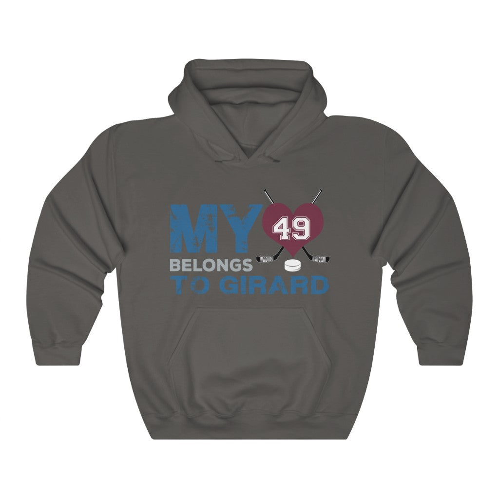 My Heart Belongs To Girard Colorado Avalanche Hockey Unisex Hooded Sweatshirt