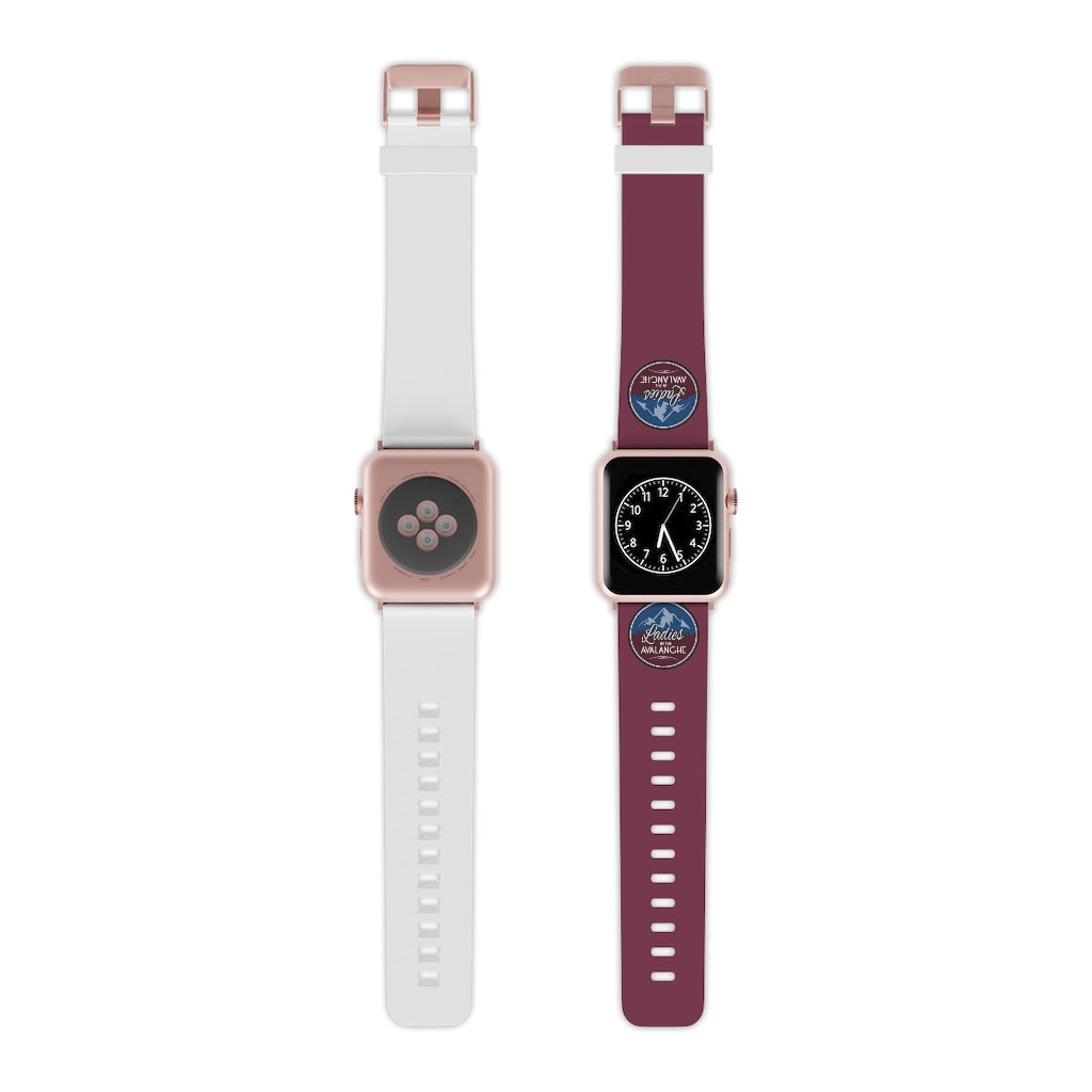 Ladies Of The Avalanche Apple Watch Band In Burgundy