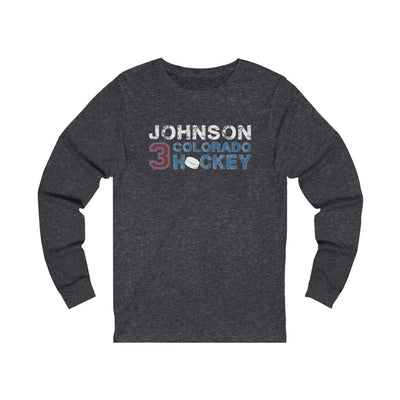 Johnson 3 Colorado Hockey Unisex Jersey Long Sleeve Shirt