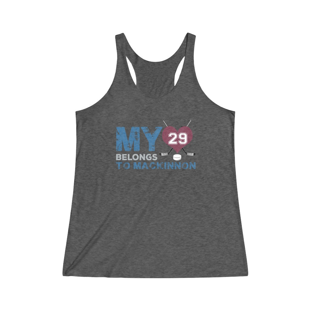 My Heart Belongs To MacKinnon Tri-Blend Racerback Tank Top