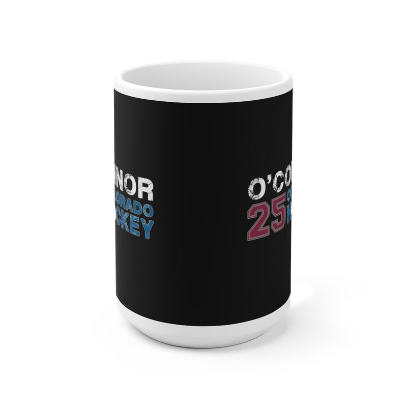 O'Connor 25 Colorado Hockey Ceramic Coffee Mug In Black, 15oz