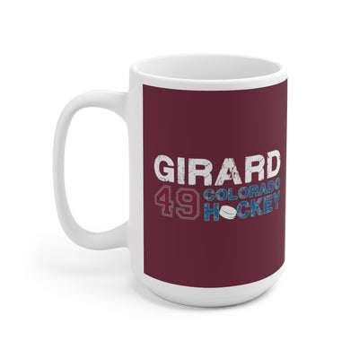 Girard 49 Colorado Hockey Ceramic Coffee Mug In Burgundy, 15oz