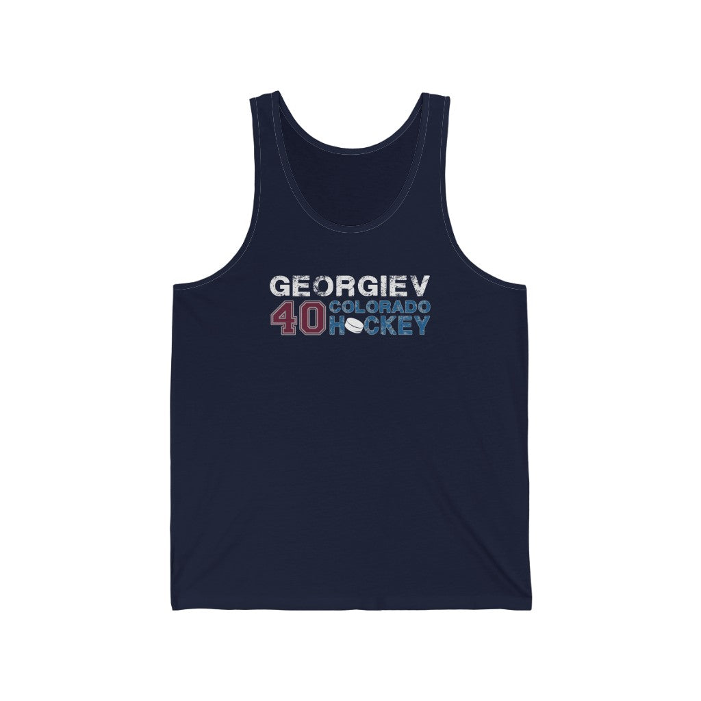 Georgiev 40 Colorado Hockey Unisex Jersey Tank Top