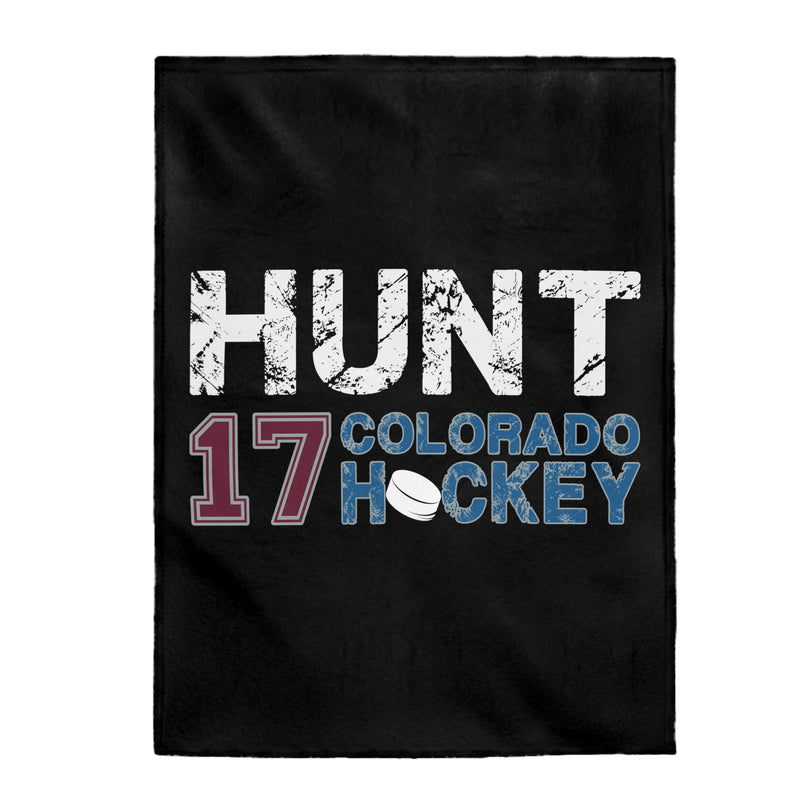 Hunt 17 Colorado Hockey Velveteen Plush Blanket