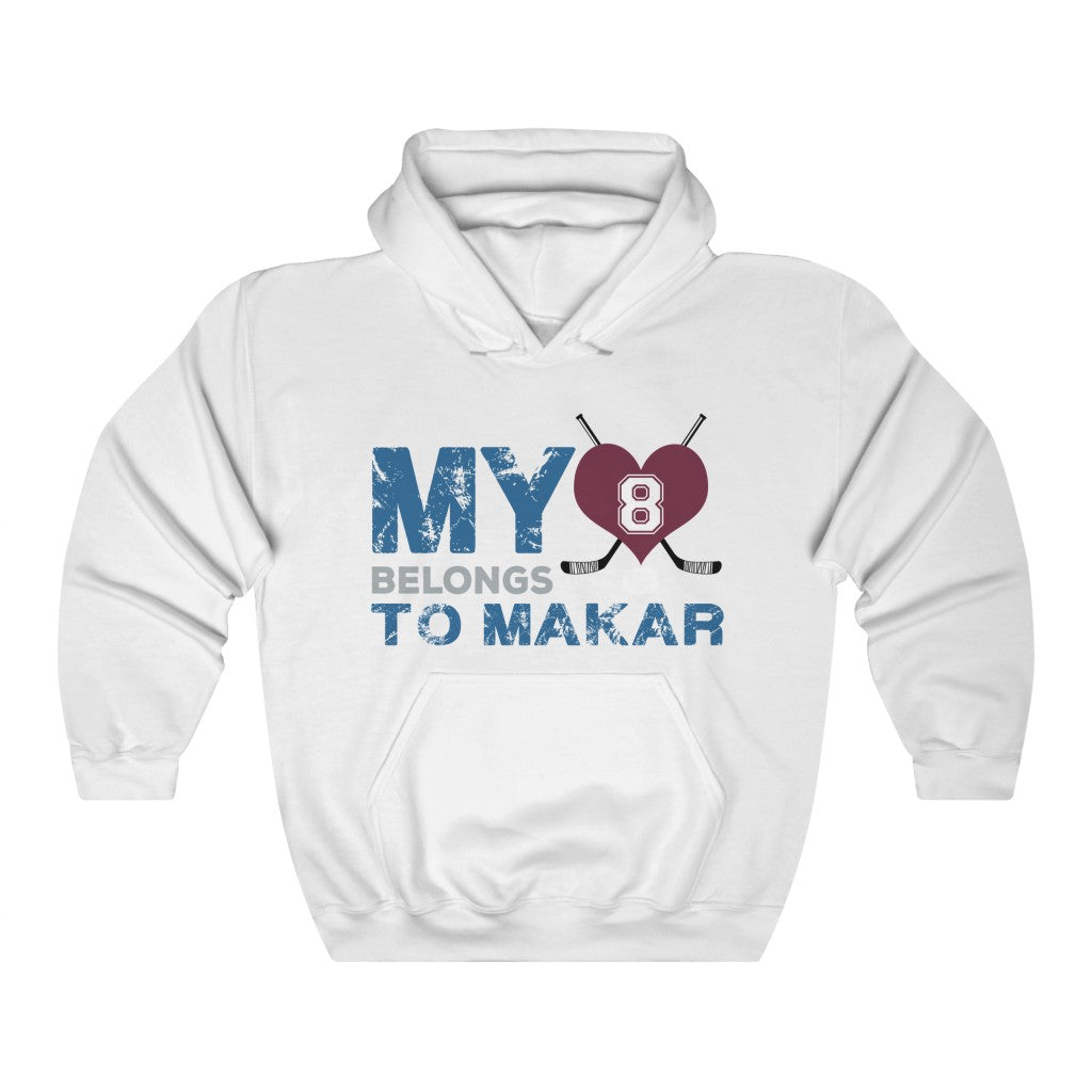 My Heart Belongs To Makar Colorado Avalanche Hockey Unisex Hooded Sweatshirt