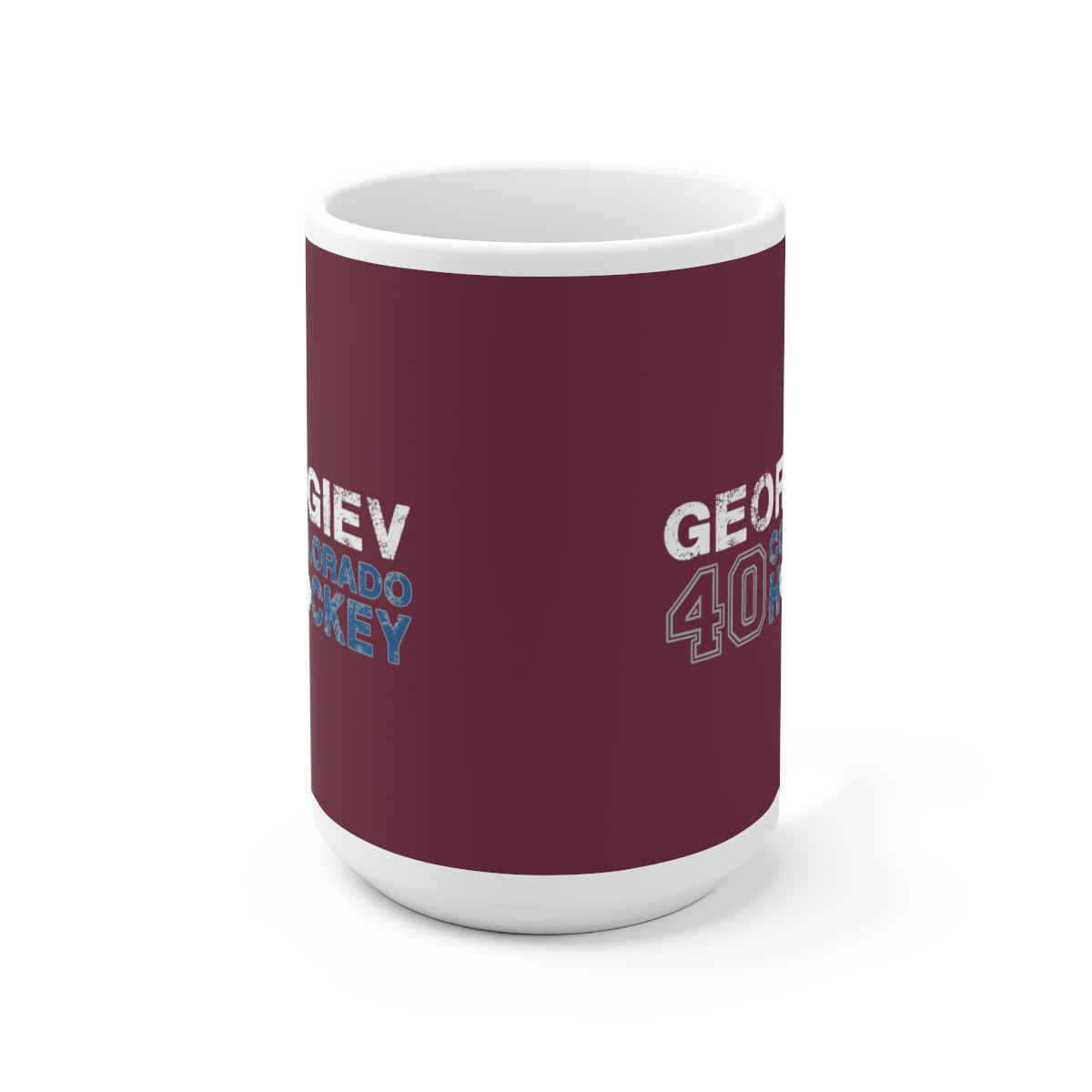 Georgiev 40 Colorado Hockey Ceramic Coffee Mug In Burgundy, 15oz