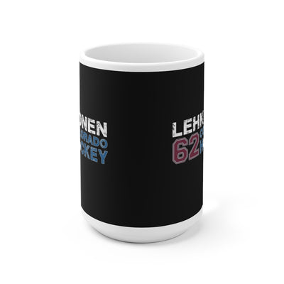 Lehkonen 62 Colorado Hockey Ceramic Coffee Mug In Black, 15oz