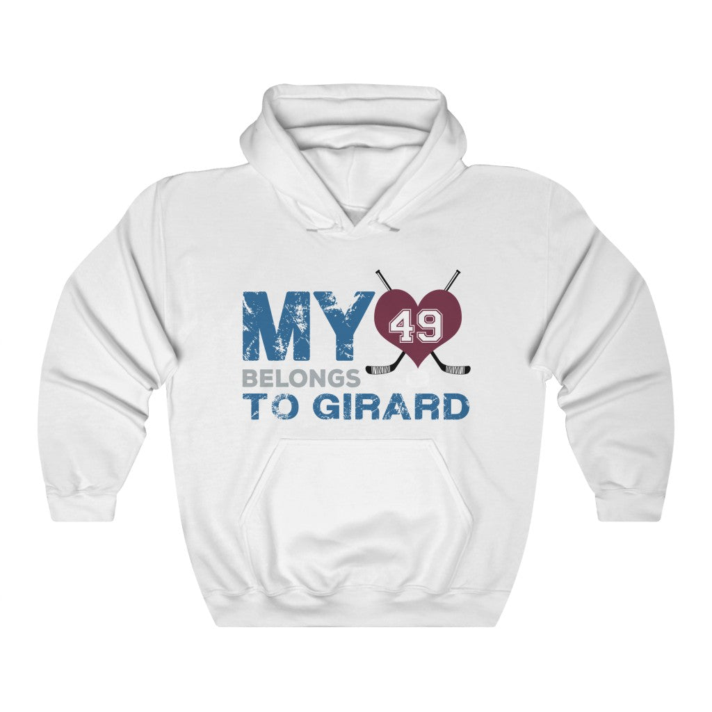 My Heart Belongs To Girard Colorado Avalanche Hockey Unisex Hooded Sweatshirt