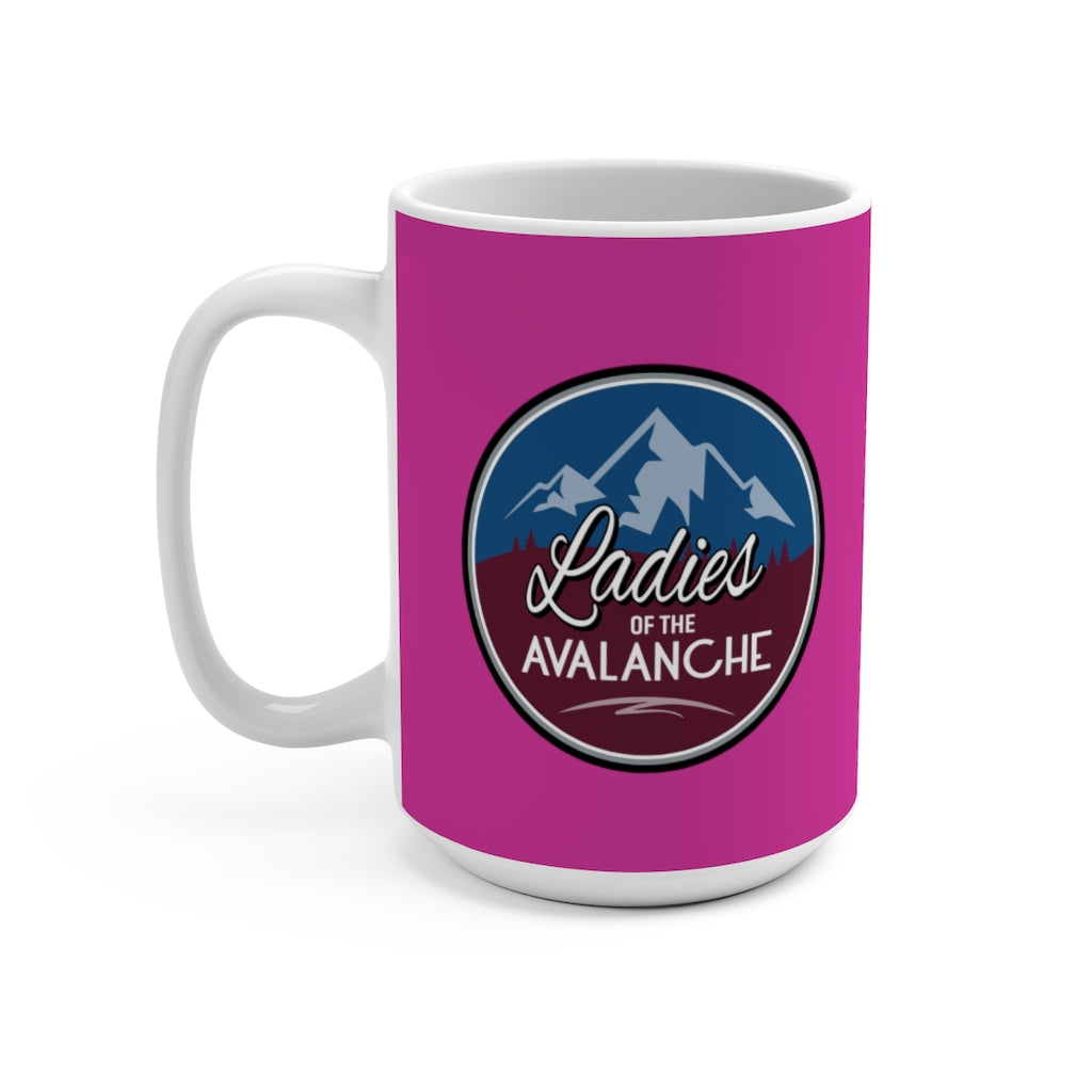 Ladies Of The Avalanche Ceramic Coffee Mug, Pink, 15oz