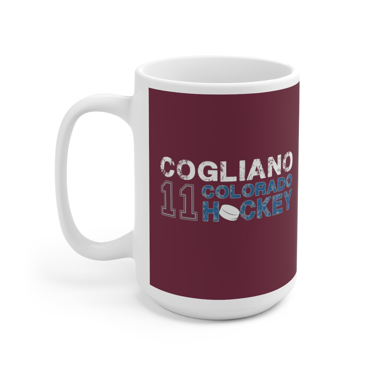 Cogliano 11 Colorado Hockey Ceramic Coffee Mug In Burgundy, 15oz