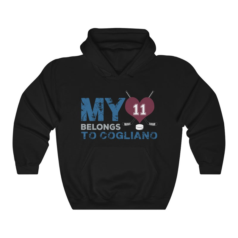 My Heart Belongs To Cogliano Colorado Avalanche Hockey Unisex Hooded Sweatshirt