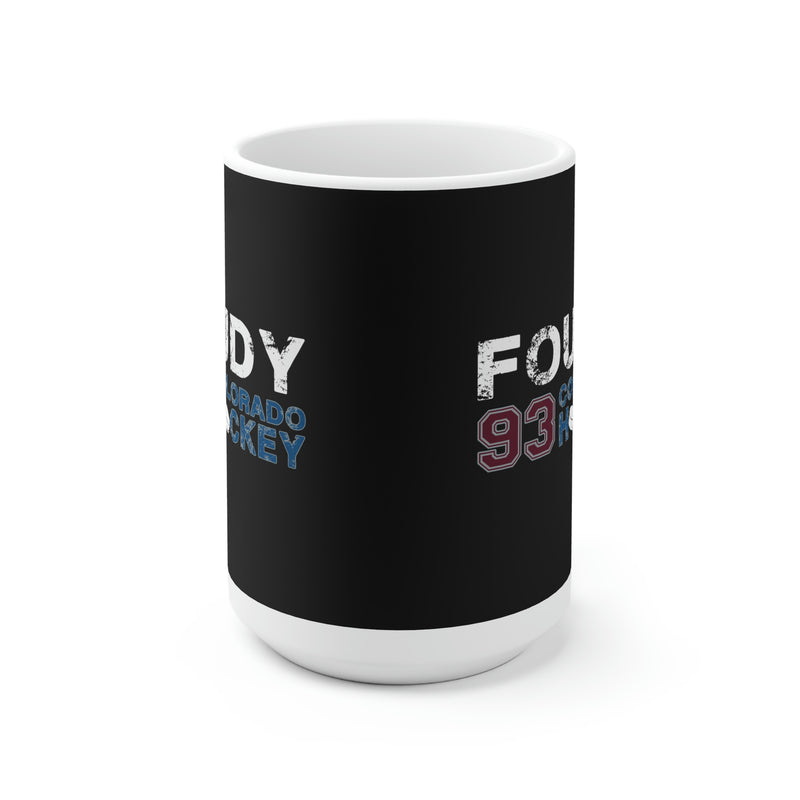 Foudy 93 Colorado Hockey Ceramic Coffee Mug In Black, 15oz