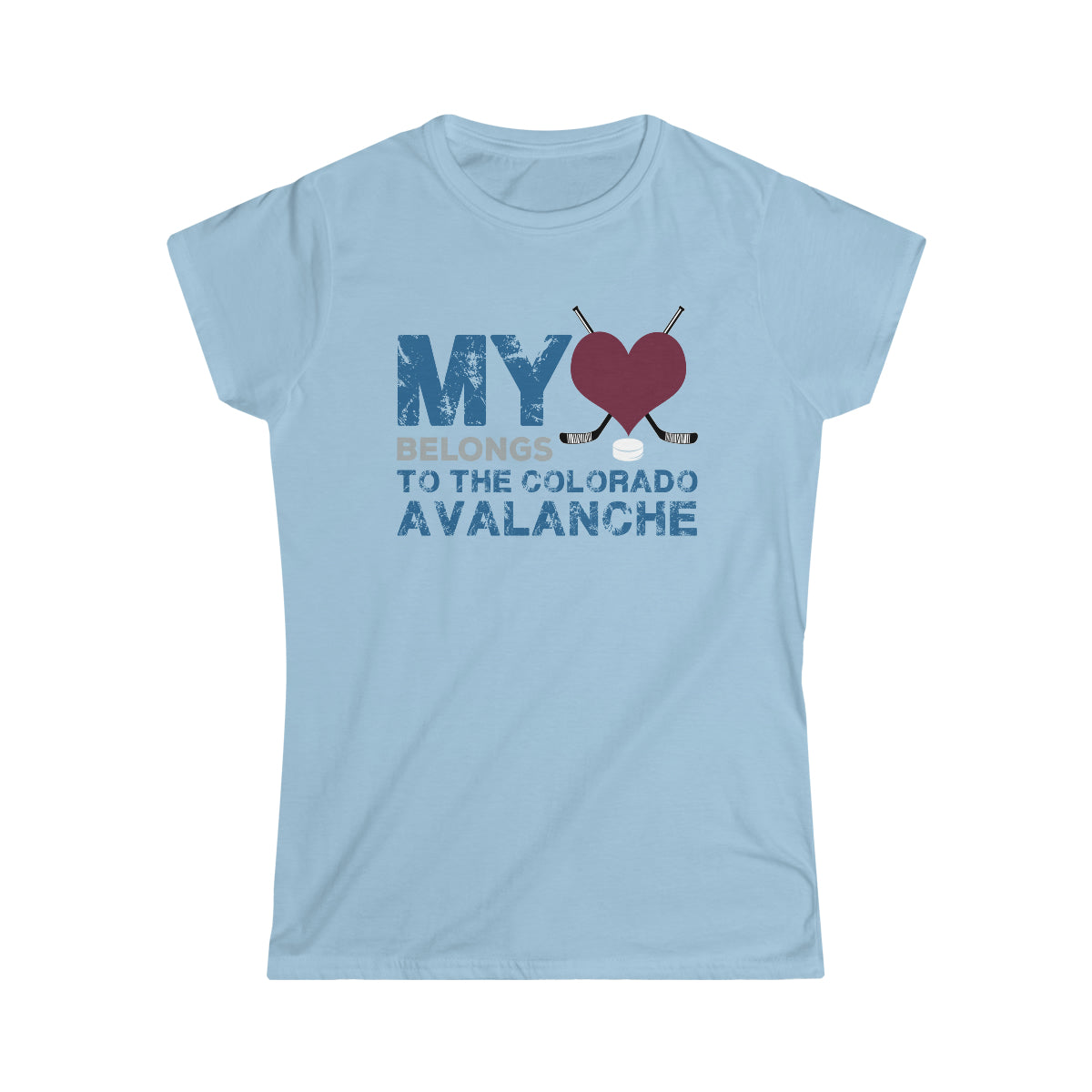 My Heart Belongs To The Colorado Avalanche Women's Softstyle Tee