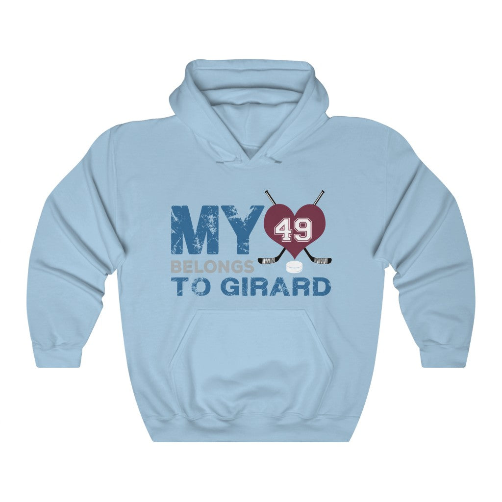 My Heart Belongs To Girard Colorado Avalanche Hockey Unisex Hooded Sweatshirt