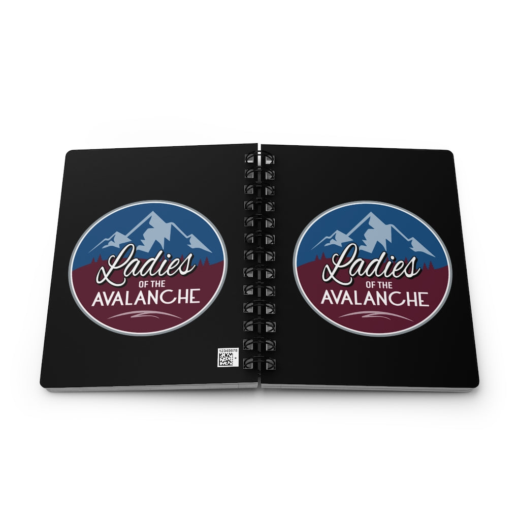 Ladies Of The Avalanche Spiral Bound Journal In Black