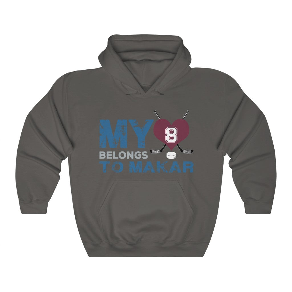 My Heart Belongs To Makar Colorado Avalanche Hockey Unisex Hooded Sweatshirt