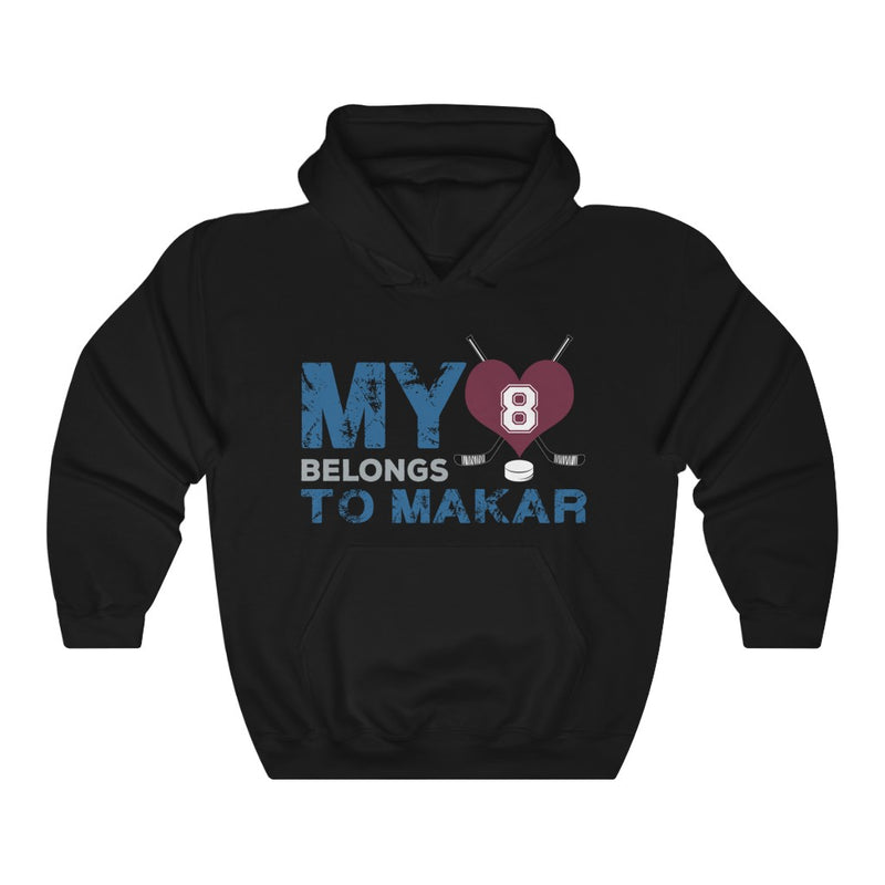 My Heart Belongs To Makar Colorado Avalanche Hockey Unisex Hooded Sweatshirt