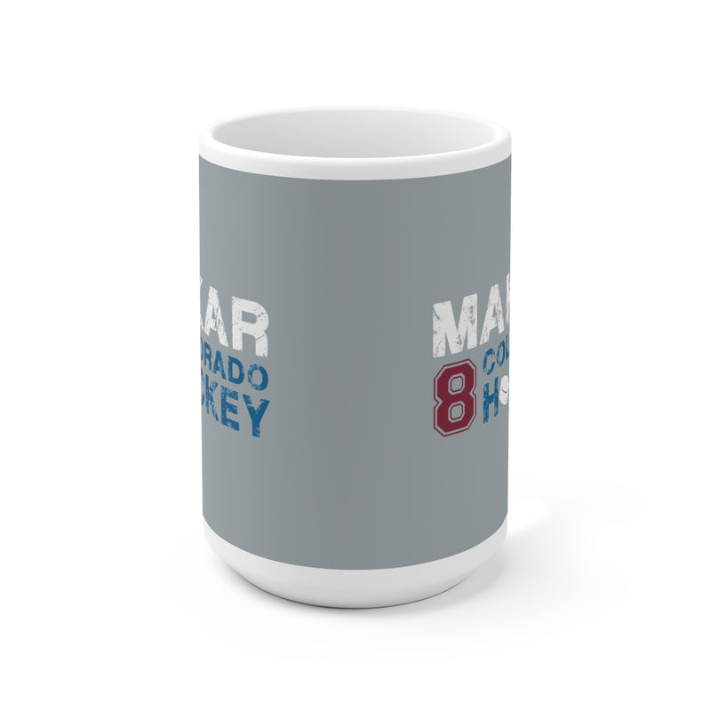 Makar 8 Colorado Hockey Ceramic Coffee Mug In Silver, 15oz