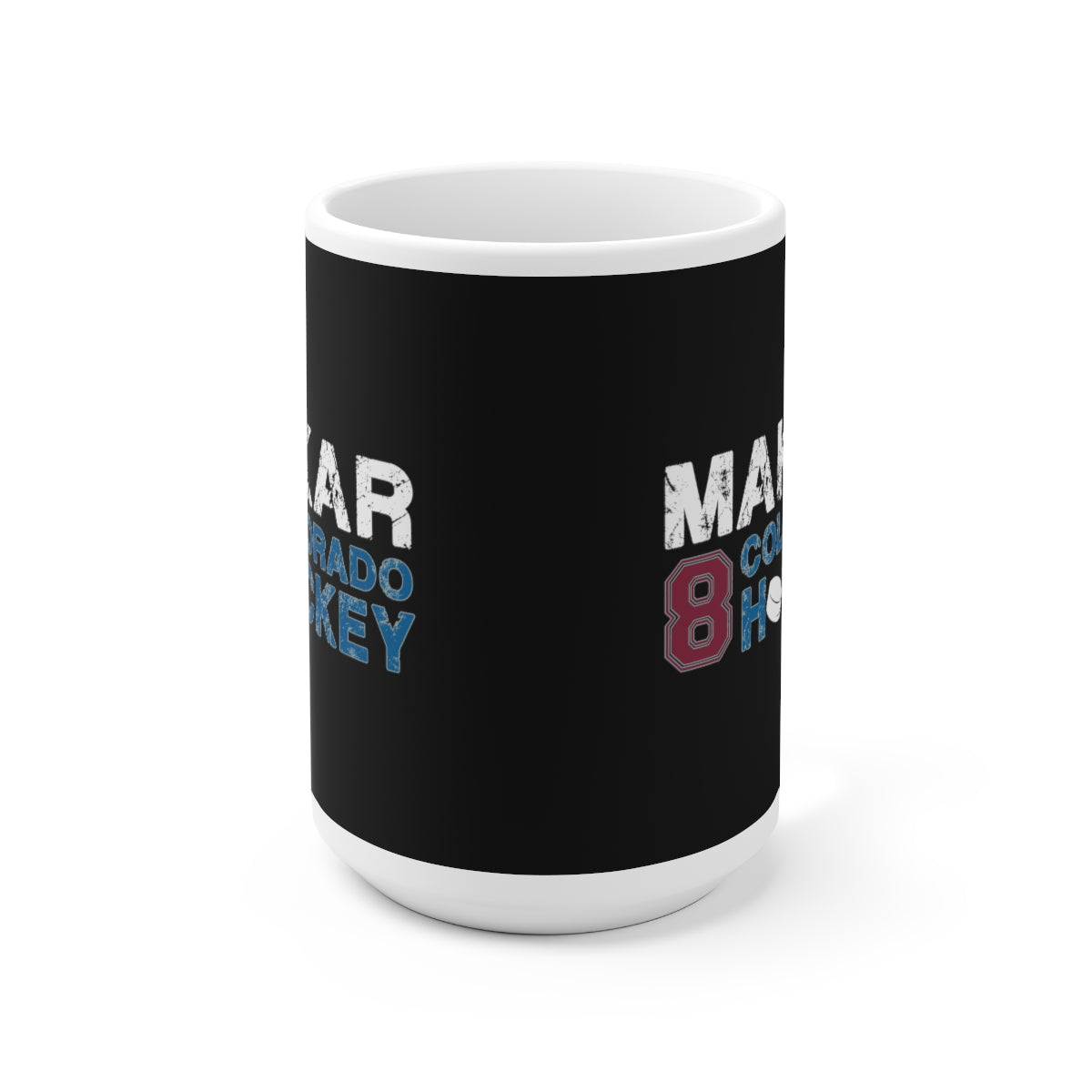 Makar 8 Colorado Hockey Ceramic Coffee Mug In Black, 15oz