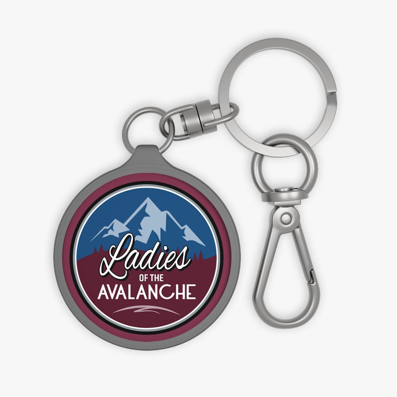 Ladies Of The Avalanche Keyring Tag In Burgundy