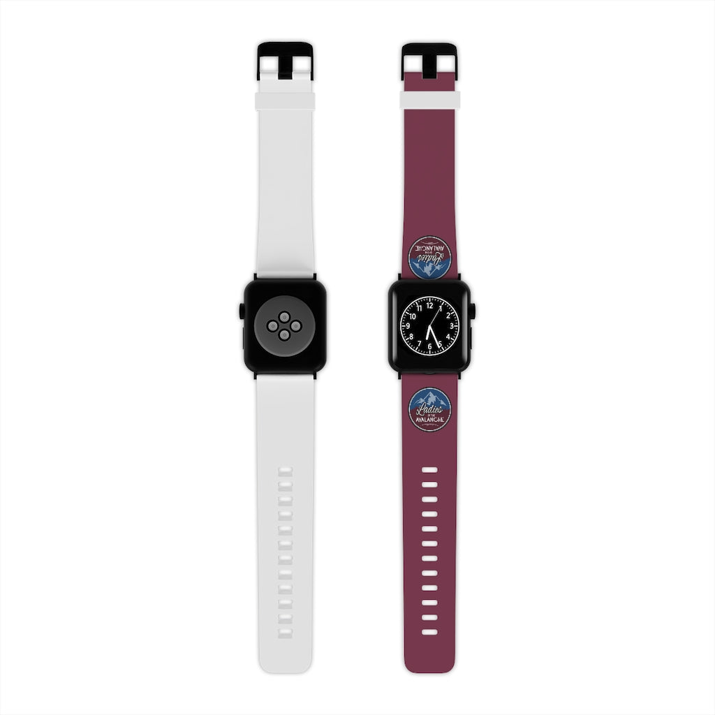 Ladies Of The Avalanche Apple Watch Band In Burgundy